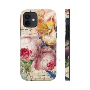 Vintage Flowers Bouqet Music Art Case Mate Tough Phone Cases Iphone 12