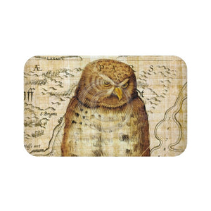 Vintage Owl Papyrus Chic Art Bath Mat 34 × 21 Home Decor