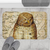 Vintage Owl Papyrus Chic Art Bath Mat Home Decor