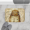 Vintage Owl Papyrus Chic Art Bath Mat Home Decor