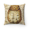 Vintage Owl Papyrus Chic Art Square Pillow 14 × Home Decor