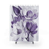 Vintage Purple Violet Magnolia Flowers Shower Curtains 71X74 Home Decor