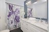 Vintage Purple Violet Magnolia Flowers Shower Curtains Home Decor