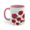 Vintage Red Poppies Art Accent Coffee Mug 11Oz