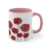 Vintage Red Poppies Art Accent Coffee Mug 11Oz