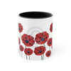 Vintage Red Poppies Art Accent Coffee Mug 11Oz Black /