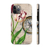 Vintage Tulip Compass Map Art Case Mate Tough Phone Cases Iphone 11 Pro