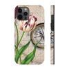 Vintage Tulip Compass Map Art Case Mate Tough Phone Cases Iphone 12 Pro Max