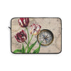 Vintage Tulip Compass Map Art Laptop Sleeve 13