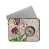 Vintage Tulip Compass Map Art Laptop Sleeve