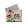 Vintage Tulip Compass Map Art Laptop Sleeve