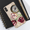 Vintage Tulip Compass Map Ii Art Case Mate Tough Phone Cases