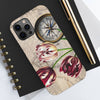 Vintage Tulip Compass Map Ii Art Case Mate Tough Phone Cases
