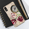 Vintage Tulip Compass Map Ii Art Case Mate Tough Phone Cases