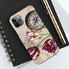 Vintage Tulip Compass Map Ii Art Case Mate Tough Phone Cases