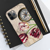 Vintage Tulip Compass Map Ii Art Case Mate Tough Phone Cases