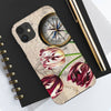 Vintage Tulip Compass Map Ii Art Case Mate Tough Phone Cases