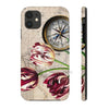 Vintage Tulip Compass Map Ii Art Case Mate Tough Phone Cases Iphone 11