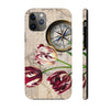 Vintage Tulip Compass Map Ii Art Case Mate Tough Phone Cases Iphone 11 Pro