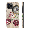 Vintage Tulip Compass Map Ii Art Case Mate Tough Phone Cases Iphone 12 Pro Max