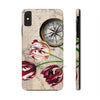 Vintage Tulip Compass Map Ii Art Case Mate Tough Phone Cases Iphone Xs Max