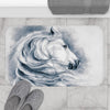 White Andalusian Rearing Horse Equine Art Bath Mat Home Decor