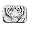 White Bengal Tiger Ii Watercolor Ink Art Laptop Sleeve 13