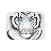 White Bengal Tiger Intense Gaze Ink Art Bath Mat Small 24X17 Home Decor