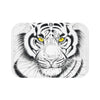 White Bengal Tiger Intense Gaze Yellow Ink Art Bath Mat Small 24X17 Home Decor