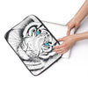 White Bengal Tiger Watercolor Ink Art Laptop Sleeve