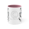 White Bengal Tiger Watercolor On Art Accent Coffee Mug 11Oz Pink /