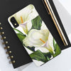White Calla Lily Calligraphy Romantic Chic Case Mate Tough Phone Cases