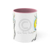 White Deer And Sun Ink Art Accent Coffee Mug 11Oz Pink /