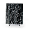 White Funky Tentacles Ii Ink Black Art Shower Curtains 71 X 74 Home Decor