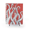 White Funky Tentacles Ii Ink Coral Art Shower Curtains 71 X 74 Home Decor