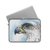 White Gyr Falcon Watercolor Art Laptop Sleeve