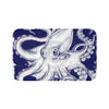 White Octopus Blue Ink Bath Mat Large 34X21 Home Decor