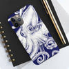 White Octopus Blue Ink Case Mate Tough Phone Cases