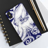 White Octopus Blue Ink Case Mate Tough Phone Cases