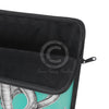 White Octopus Tentacles Teal Ink Art Laptop Sleeve