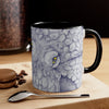 White Octopus Yellow Ink Navy Blue On Art Accent Coffee Mug 11Oz