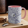 White Octopus Yellow Ink Navy Blue On Art Accent Coffee Mug 11Oz