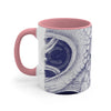 White Octopus Yellow Ink Navy Blue On Art Accent Coffee Mug 11Oz