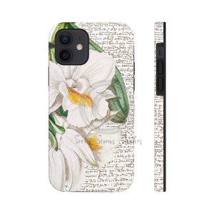 White Orchids Calligraphy Romantic Chic Case Mate Tough Phone Cases Iphone 12