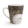 White Peonies Brown Vintage Latte Mug Mug