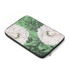 White Peonies Green Collage Laptop Sleeve