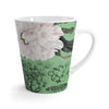 White Peonies Green Vintage Latte Mug 12Oz Mug