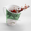White Peonies Green Vintage Latte Mug Mug