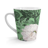 White Peonies Green Vintage Latte Mug Mug