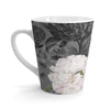 White Peonies Grey Vintage Latte Mug Mug
